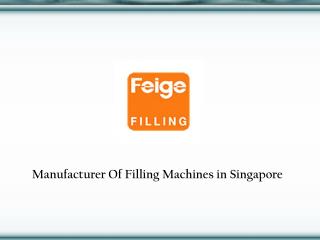 Filling Machines in Singapore