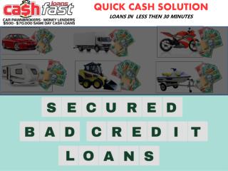 Bad Credit Loans - Simple Way to Get Fast Cash Loans