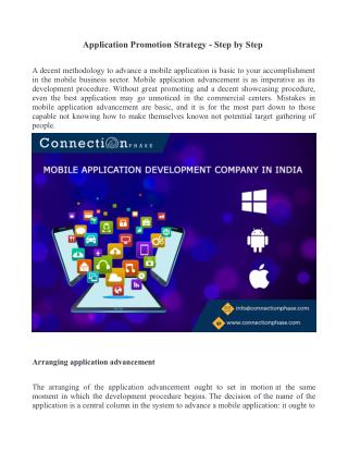 Application Promotion Strategy - Step by Step