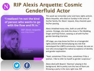 RIP Alexis Arquette: Cosmic Genderfluid Actor - New Sincerity