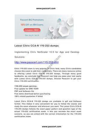 Citrix CCA-N 1Y0-253 dumps