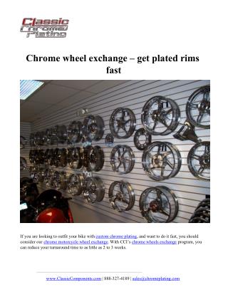 Chrome wheel exchange – get plated rims fast