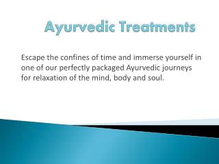 Ayurvedic Treatment