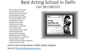 Best Acting School in Delhi, Drama Schools Near Me, Film Acting Workshop, Modeling School in India