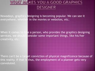 Elements that Make a Great Graphic Designer