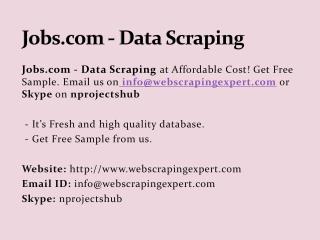 Jobs.com - Data Scraping
