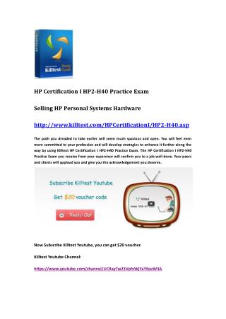 HP HP2-H40 Practice Exam