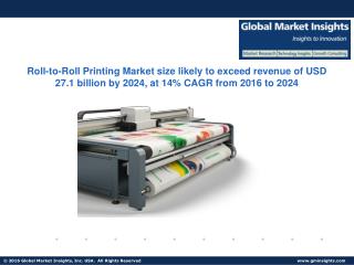 Roll-to-Roll Printing Market size likely to exceed revenue of USD 27.1 billion by 2024