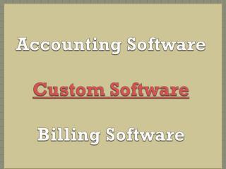 ccounting Software, Custom Software, Billing Software, Small Business, Online Accounting