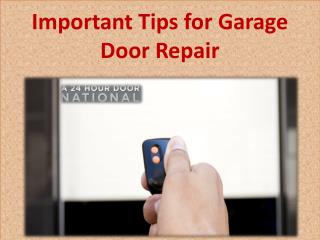 Important Tips for Garage Door Repair