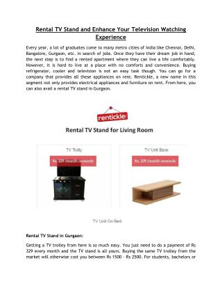 Rental TV Stand and Enhance Your Television Watching Experience