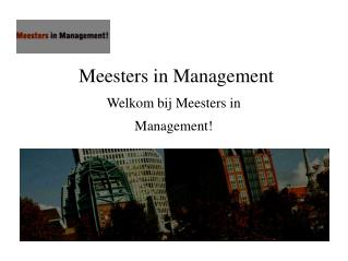 Meesters in Management! Interim management bureau