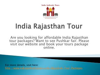 India Rajasthan Tour