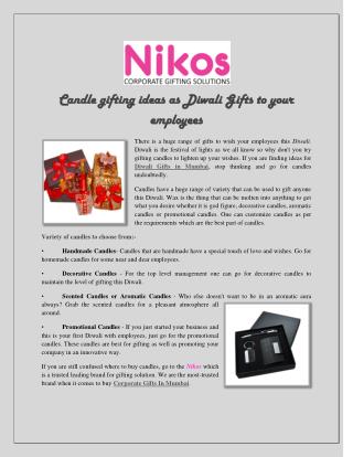 Candle Gifting Ideas As Diwali Gifts To Your Employees