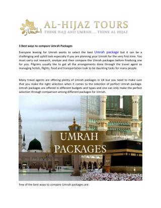 Umrah packages