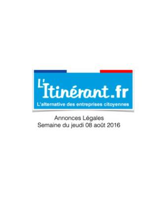 Annonces légales : L'Itinérant 1137