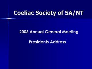 Coeliac Society of SA/NT