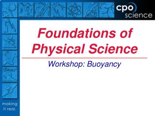 Foundations of Physical Science