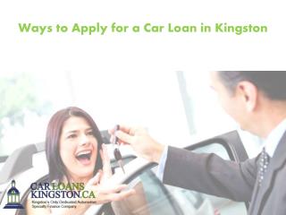 Ways to Apply for a Car Loan in Kingston