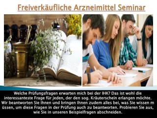 Freiverkäufliche Arzneimittel Seminar