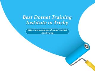Best Dotnet Training Institute in Trichy