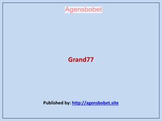 Agen Sbobet-Grand77