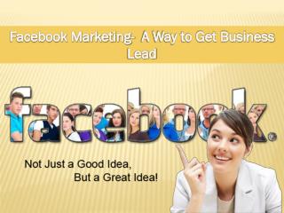 Facebook Marketing- A Way to Get Business Lead