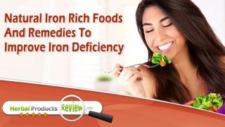 Natural Iron Rich Foods And Remedies To Improve Iron Deficiency