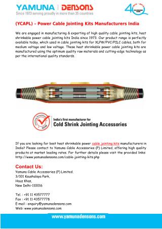 Power Cable Jointing Kits India