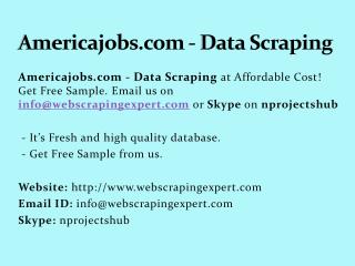 Americajobs.com - Data Scraping