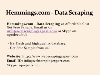 Hemmings.com - Data Scraping