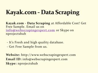 Kayak.com - Data Scraping