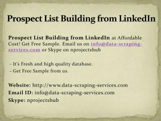 Prospect List Building from Linkedin