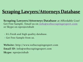 Scraping Lawyers/Attorneys Database