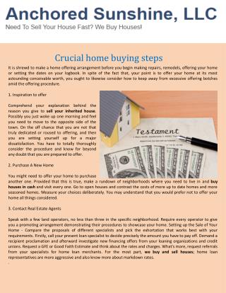 Crucial home buying steps