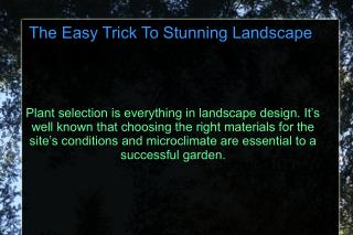 The Easy Trick To Stunning Landscape Design