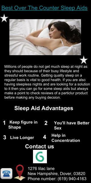 Best Over The Counter Sleep Aids