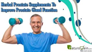 Herbal Prostate Supplements To Improve Prostate Gland Function
