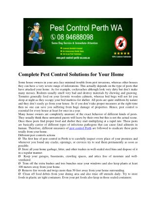 Pest Control Perth WA