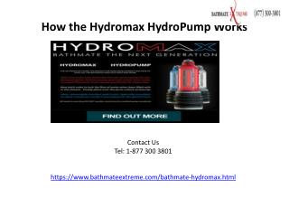 How the Hydromax HydroPump Works