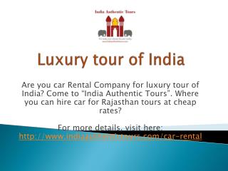 Luxury tour of India