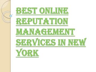 New York Best Online Reputation Management Service Provider