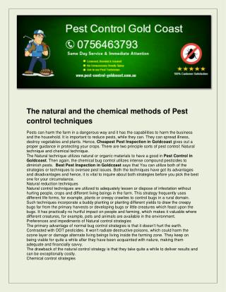 Pest control gold coast