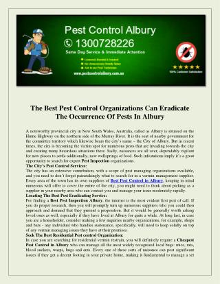 Pest Control Albury