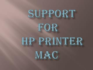 Support For HP Printer Mac