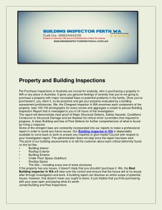 Building inspector perth wa