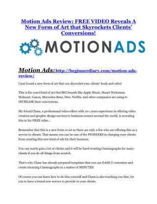 Motion Ads Review and (MASSIVE) $23,800 BONUSES