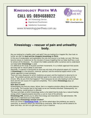 Kinesiology Perth WA