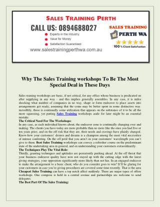 Sales Training Perth