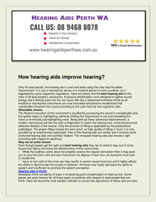 Hearing Aids Perth WA